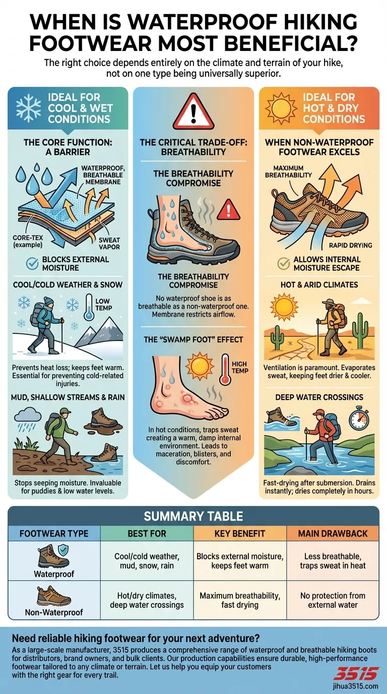 ¿Cuándo son más beneficiosas las botas de montaña impermeables? La guía definitiva para las condiciones del sendero Guía Visual