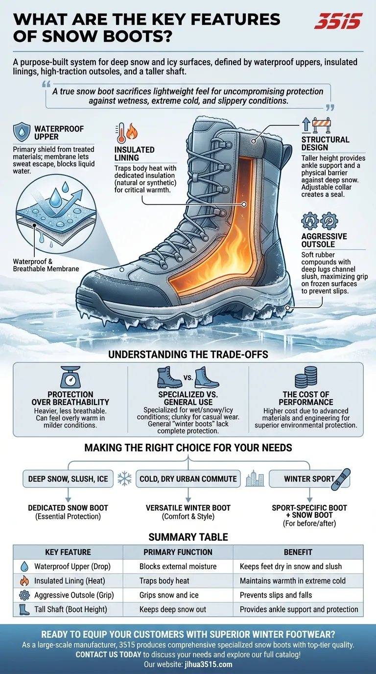 Quelles sont les caractéristiques clés des bottes de neige ? Un guide pour une protection hivernale imbattable Guide Visuel