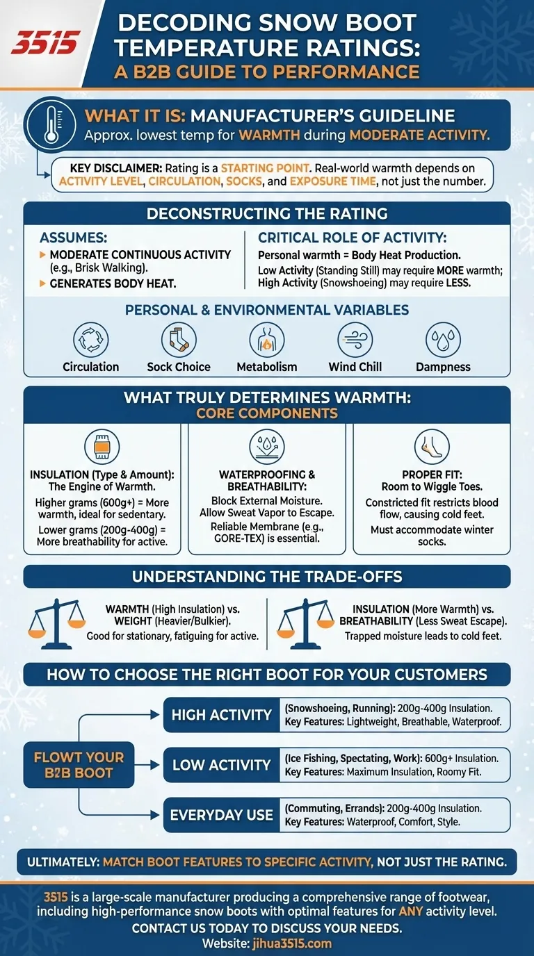 スノーブーツの温度定格は何を示していますか？暖かくアクティブに過ごすためのガイド ビジュアルガイド