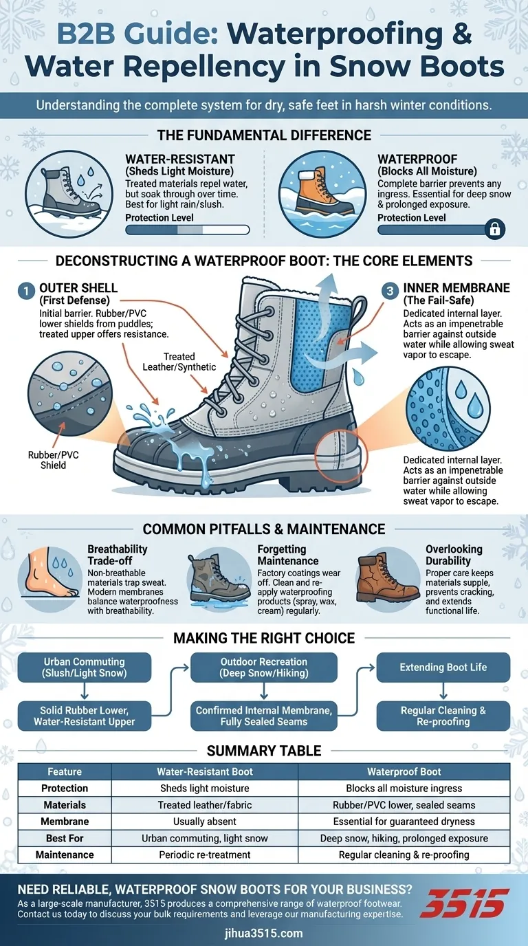 눈 부츠의 발수 및 방수 기능에 대해 고려해야 할 사항은 무엇인가요? 발을 건조하게 유지하는 완벽 가이드 시각적 가이드