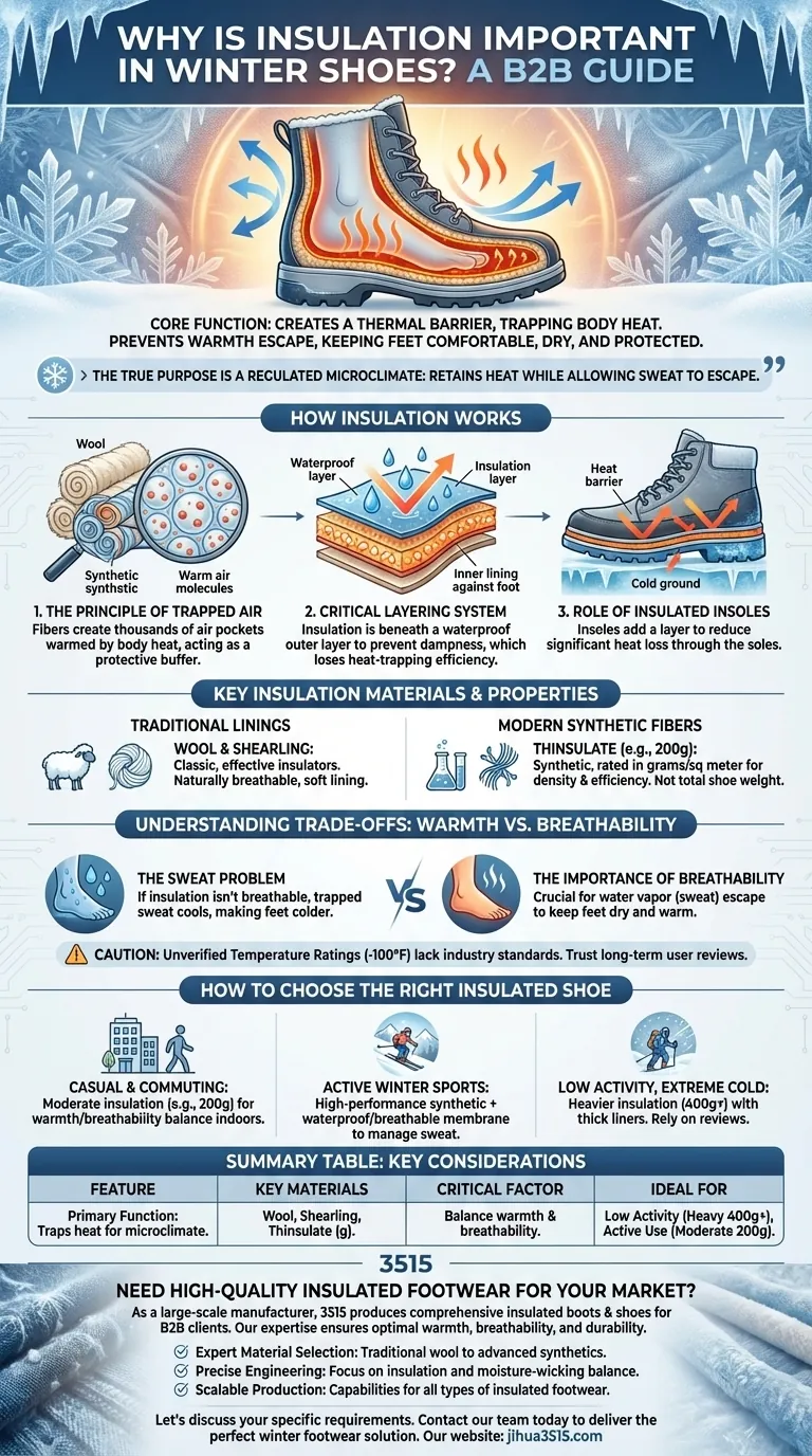 Pourquoi l'isolation est-elle importante dans les chaussures d'hiver ? La clé pour des pieds chauds et secs par temps froid Guide Visuel