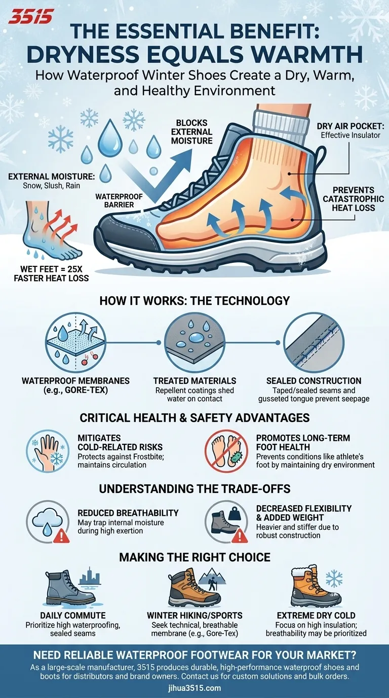 Quels sont les avantages des chaussures d'hiver imperméables pour le porteur ? Restez au chaud, au sec et en sécurité dans des conditions difficiles. Guide Visuel
