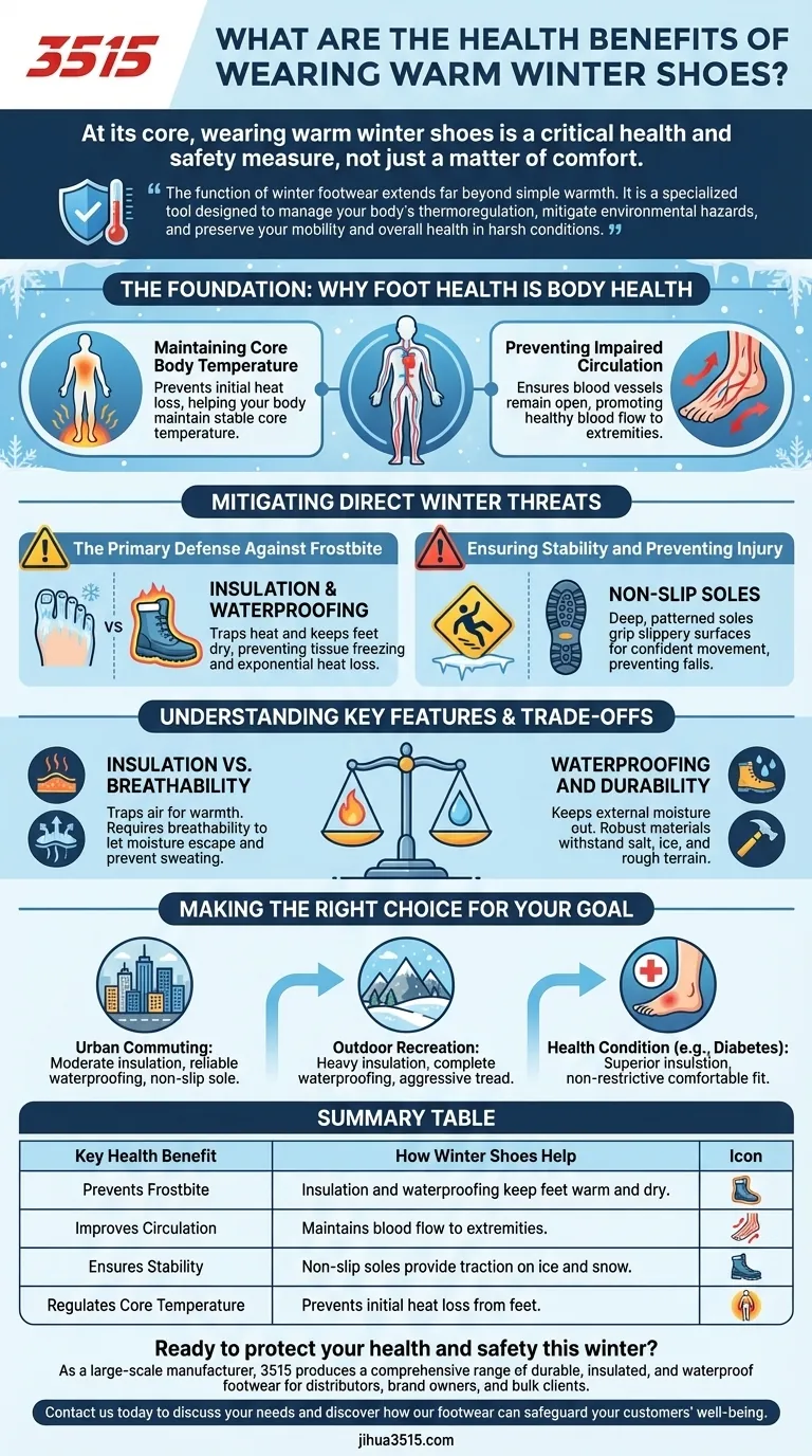 Quels sont les bienfaits pour la santé du port de chaussures d'hiver chaudes ? Protégez vos pieds du gel et des chutes Guide Visuel