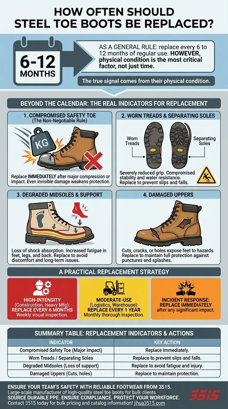 钢头靴应多久更换一次？最大化安全与价值指南 图解指南