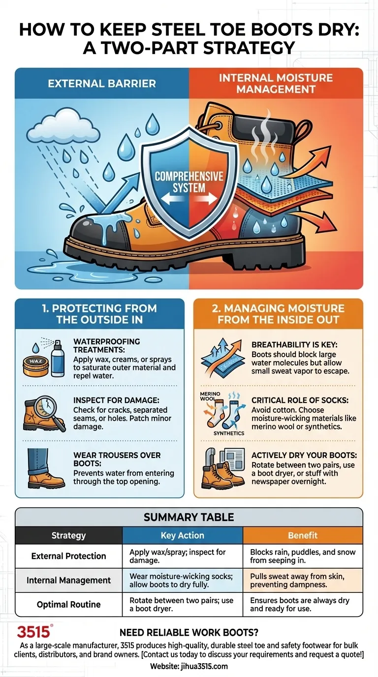 How can you keep steel toe boots dry? A Practical Guide to All-Day Foot Comfort Visual Guide