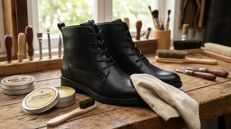 Quel type de conditionneur pour cuir convient le mieux aux bottes en cuir pleine fleur ? Choisissez une cire naturelle pour la longévité