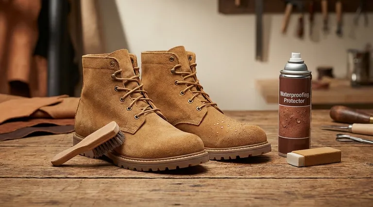 Quel type d'agent protecteur est préférable pour les bottes en daim et en nubuck ? Utilisez un spray imperméabilisant dédié