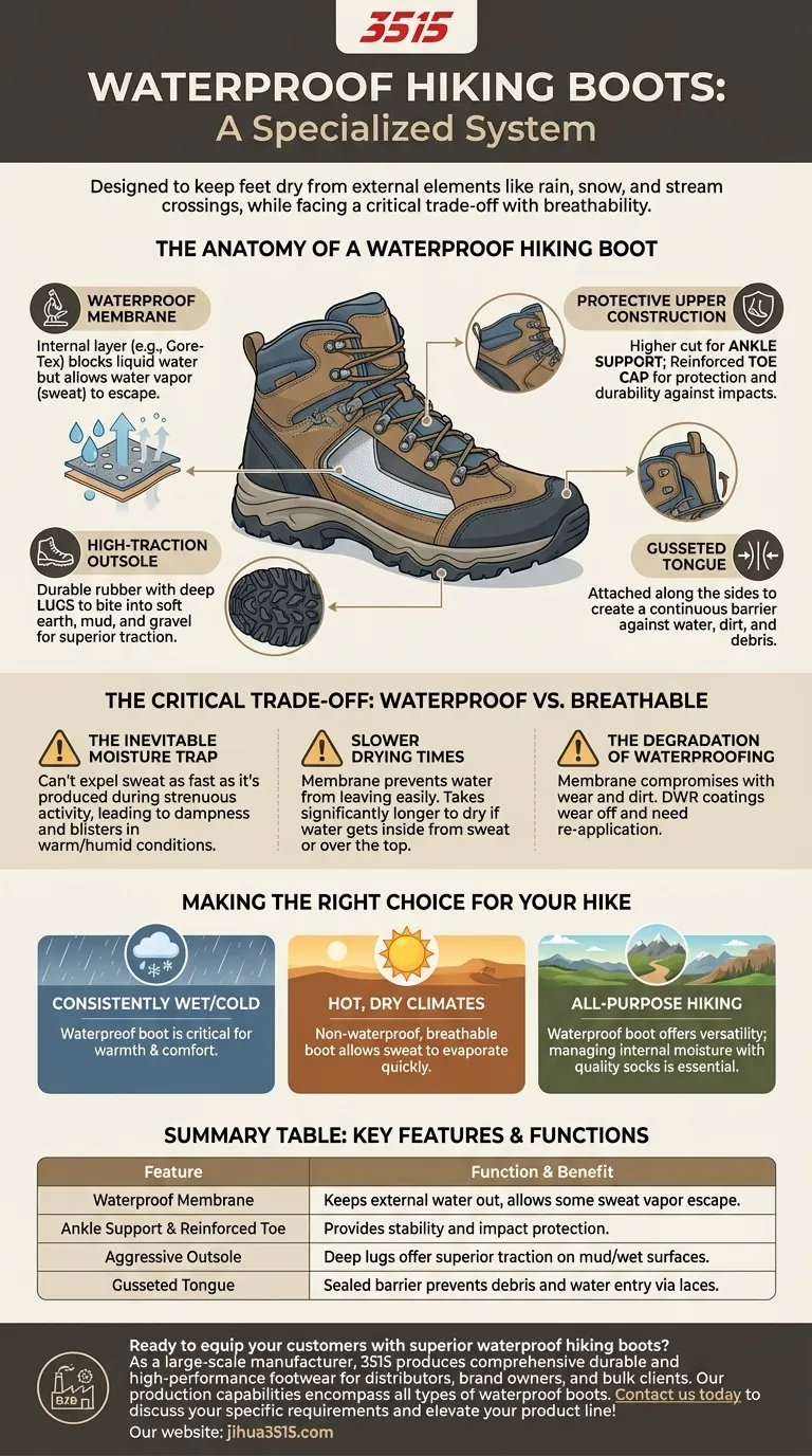Was sind die Merkmale von wasserdichten Wanderschuhen? Schlüsselkomponenten für Allwetterschutz Visuelle Anleitung