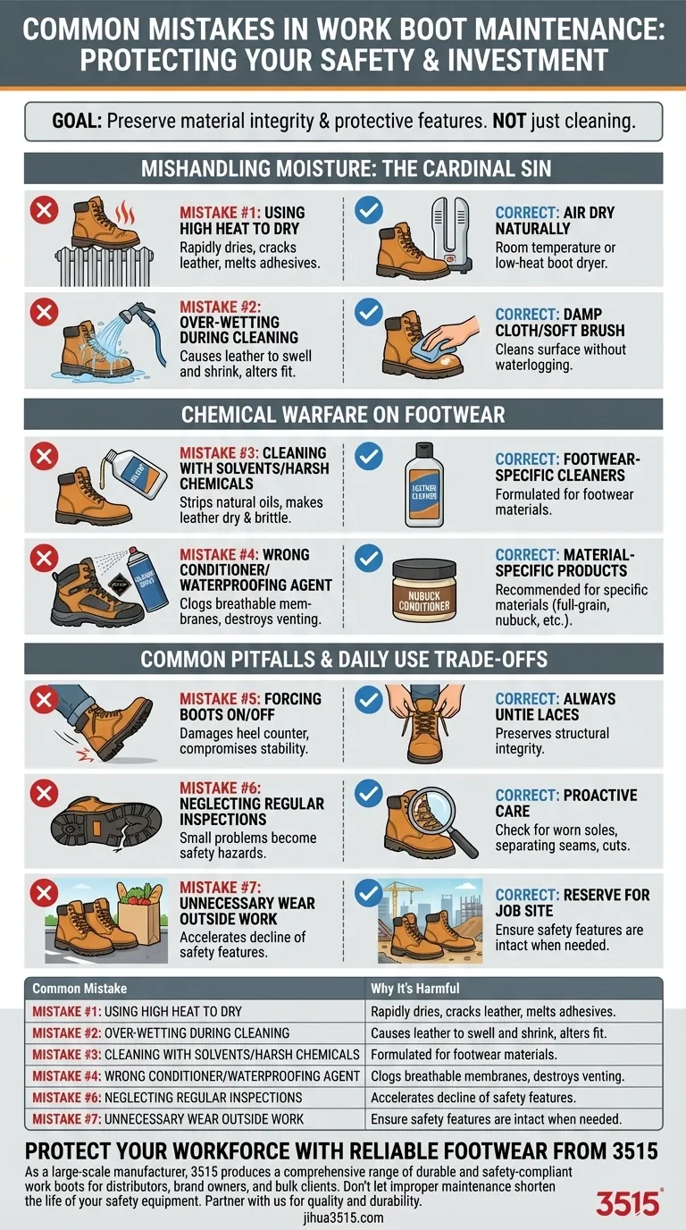 维护工作靴时应避免的常见错误有哪些？保护您的投资与安全 图解指南