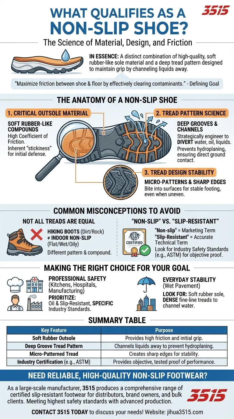 Qu'est-ce qui qualifie une chaussure antidérapante ? Caractéristiques essentielles pour une sécurité ultime Guide Visuel