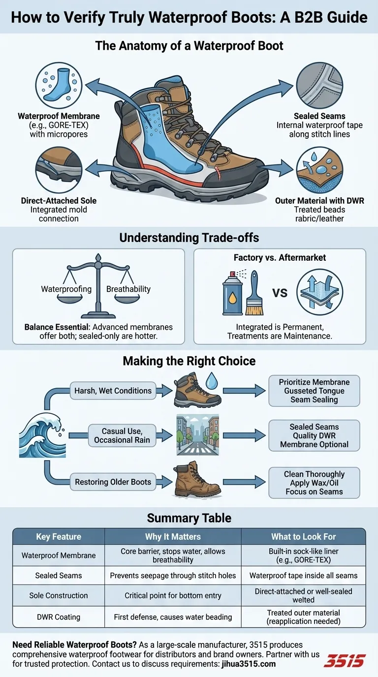 Как проверить, действительно ли ботинки водонепроницаемы? Смотрите дальше внешнего материала Визуальное руководство