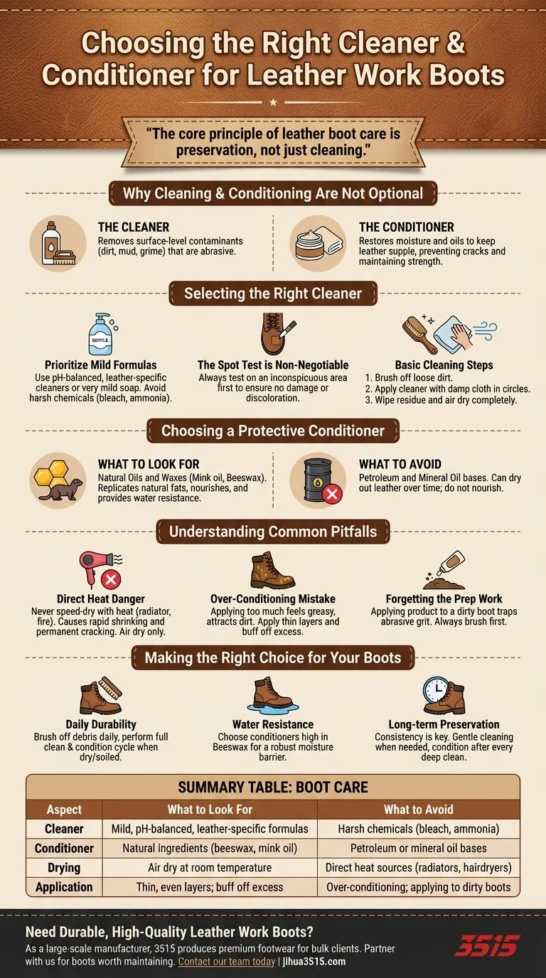 革のワークブーツを選ぶ際に考慮すべきことは何ですか？長期的な耐久性を確保する ビジュアルガイド