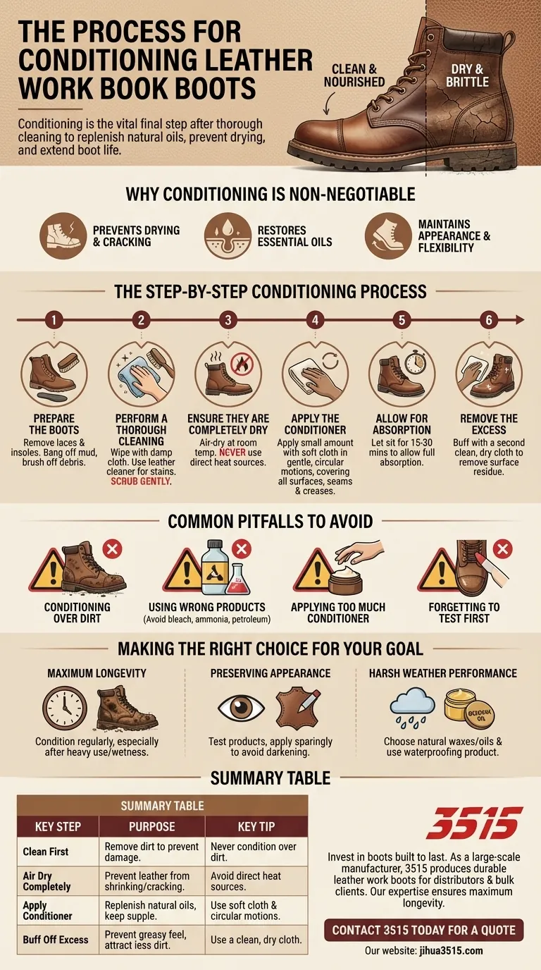 Quel est le processus de conditionnement des bottes de travail en cuir ? Un guide étape par étape pour prolonger leur durée de vie Guide Visuel