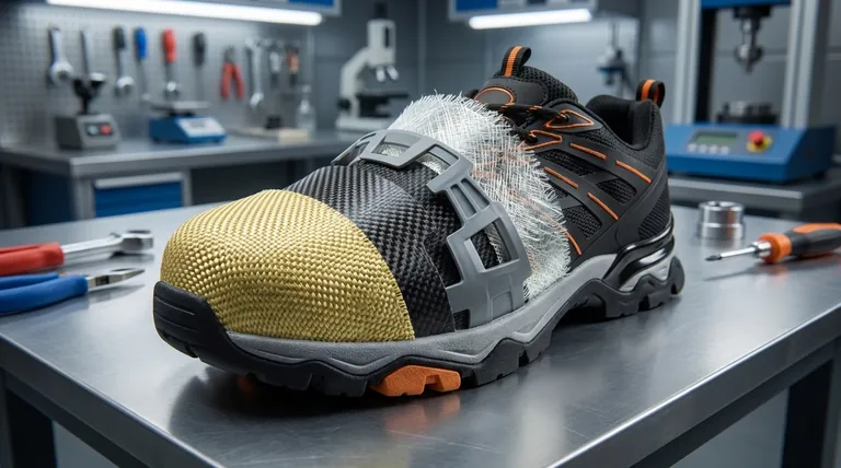 ما هي المواد المستخدمة في أحذية العمل ذات المقدمة المركبة؟ شرح السلامة الأخف وغير الموصلة