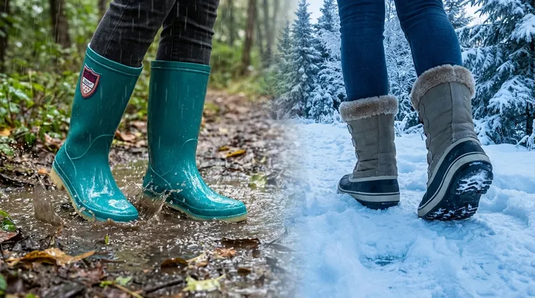 なぜレインブーツはスノーブーツよりも柔軟で快適なのでしょうか?主な違いを解説