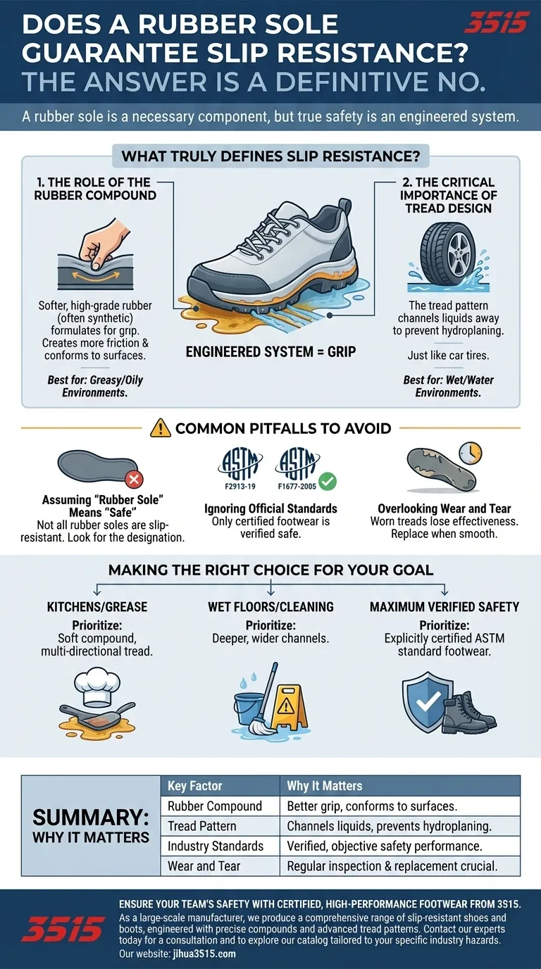 ゴム底であれば必ず滑りにくい靴だと保証されますか？職場安全のための真実を解き明かす ビジュアルガイド