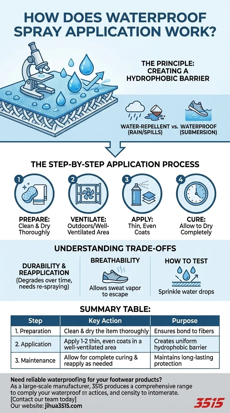 Comment fonctionne l'application de spray imperméabilisant ? Maîtrisez le processus en 3 étapes pour une protection fiable Guide Visuel