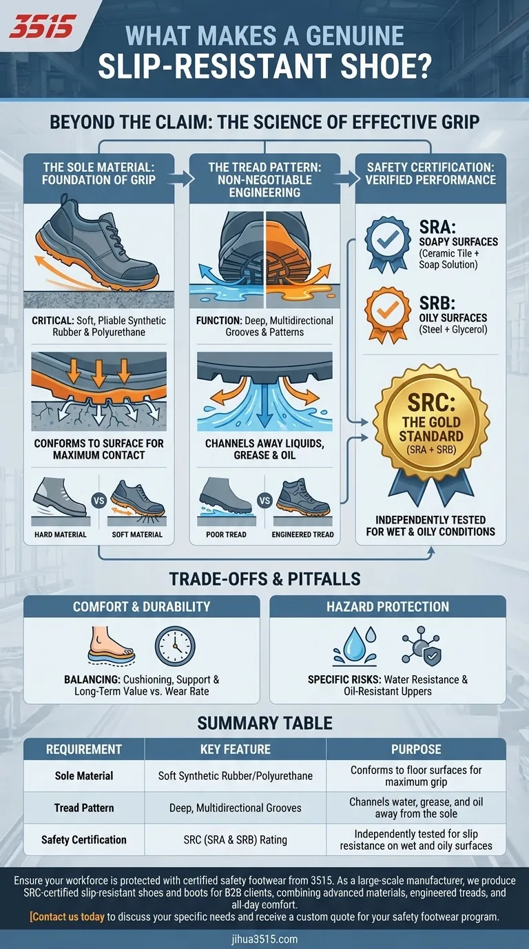 What are the requirements for a genuine slip-resistant shoe? Key Features for Ultimate Safety Visual Guide