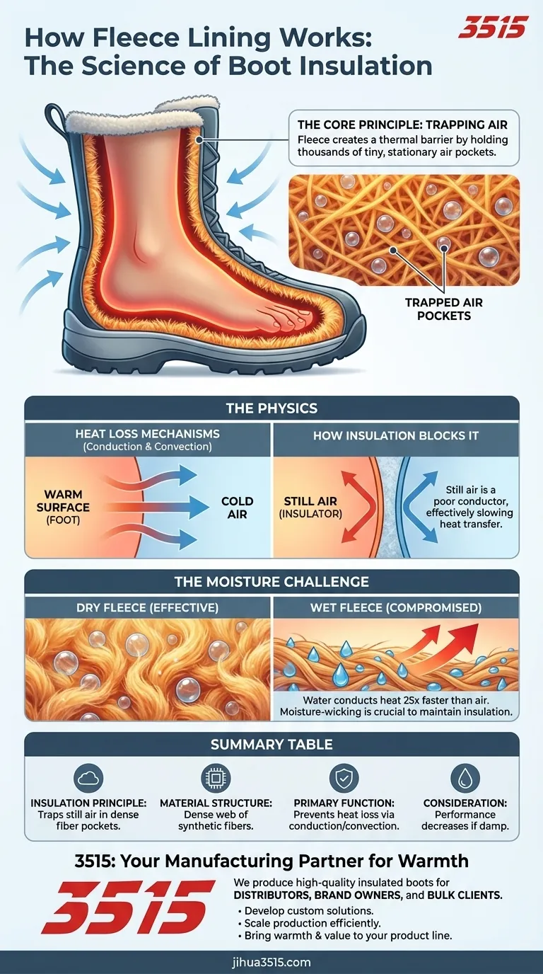 Как флисовая подкладка способствует сохранению тепла в утепленных ботинках? Задерживая воздух для превосходной защиты от холода Визуальное руководство