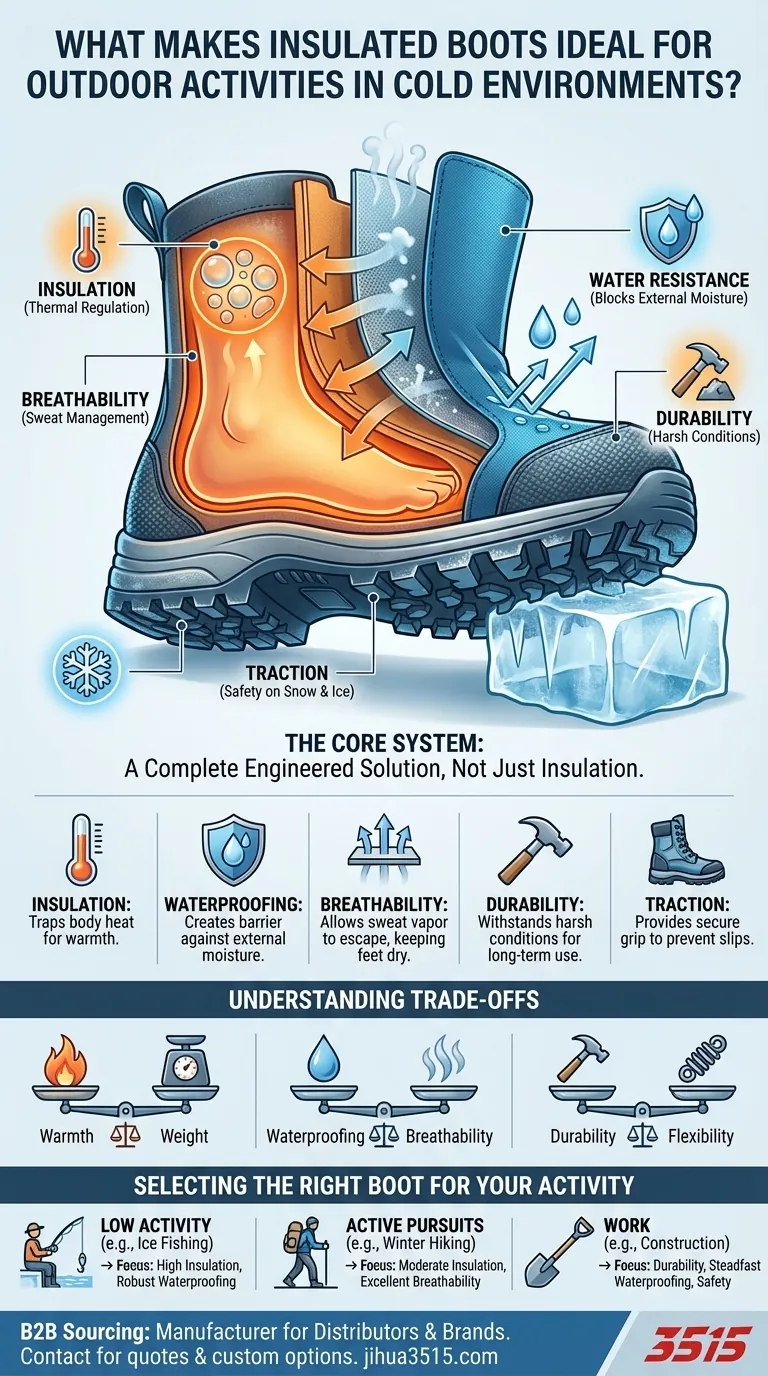 Qu'est-ce qui rend les bottes isolées idéales pour les activités de plein air dans les environnements froids ? Les 5 caractéristiques clés expliquées Guide Visuel