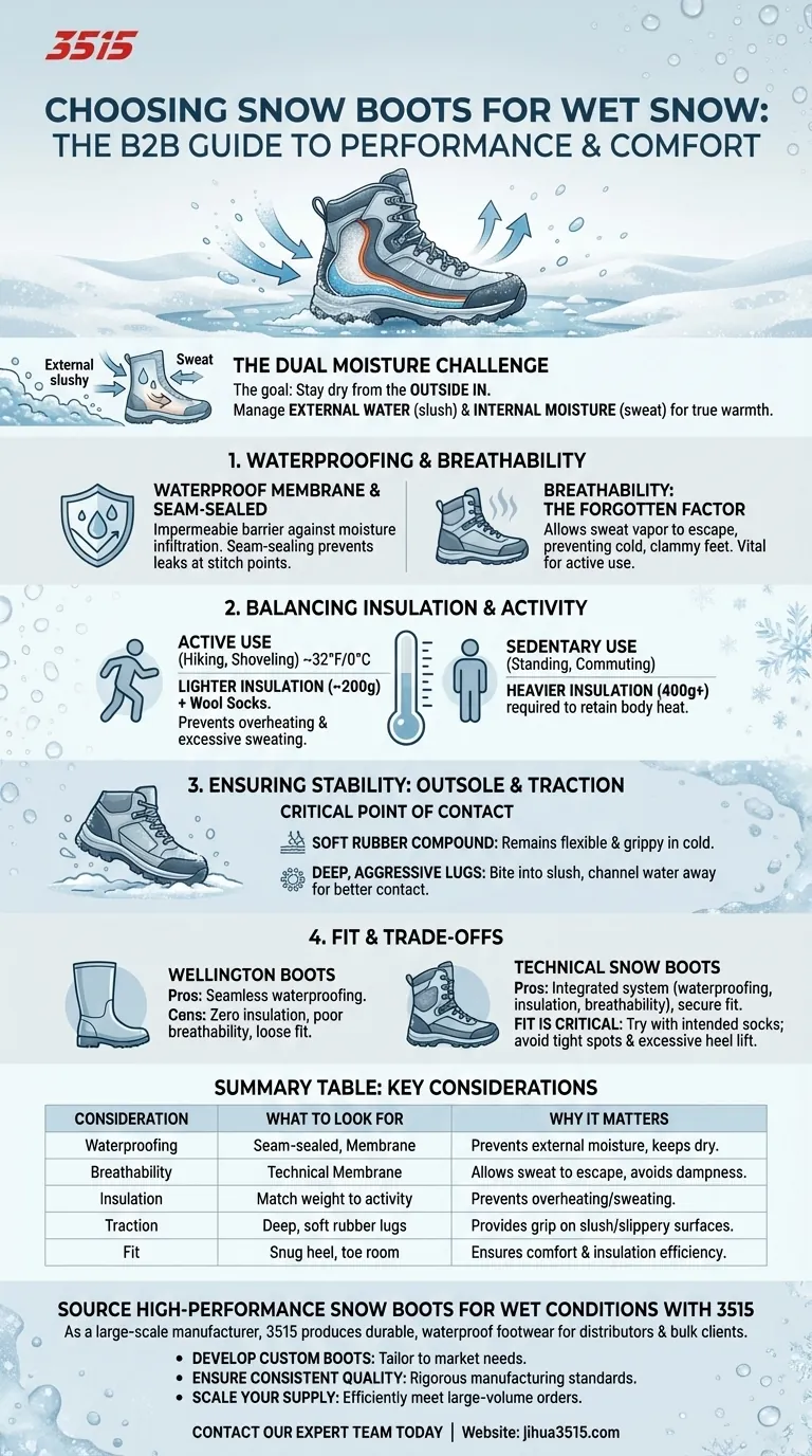 ¿Qué debes considerar al elegir botas de nieve para condiciones de nieve húmeda? Mantente seco y abrigado con consejos de expertos Guía Visual