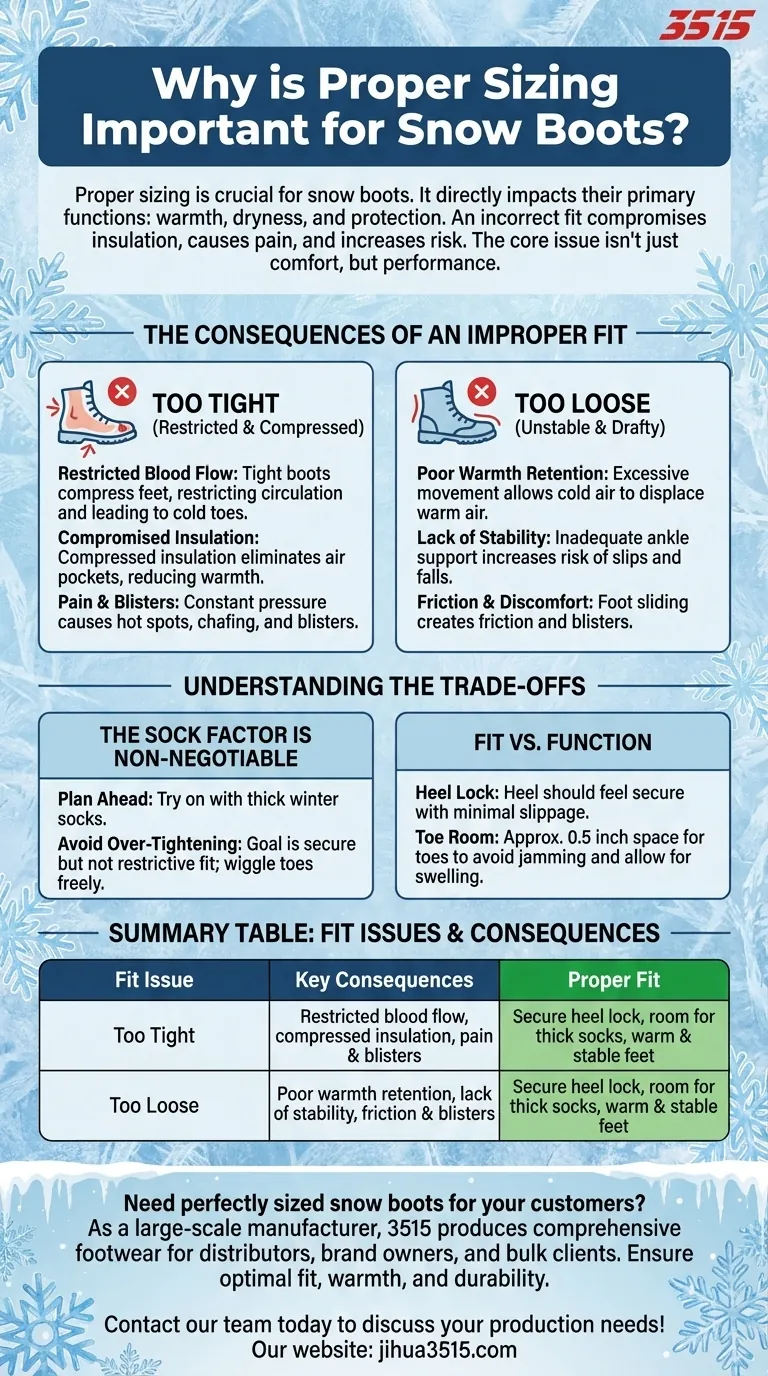 ¿Por qué es importante el tallaje adecuado para las botas de nieve? Garantiza calor, seguridad y comodidad Guía Visual
