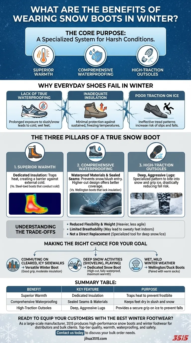¿Cuáles son los beneficios de usar botas de nieve en invierno? Mantente abrigado, seco y seguro sobre el hielo Guía Visual