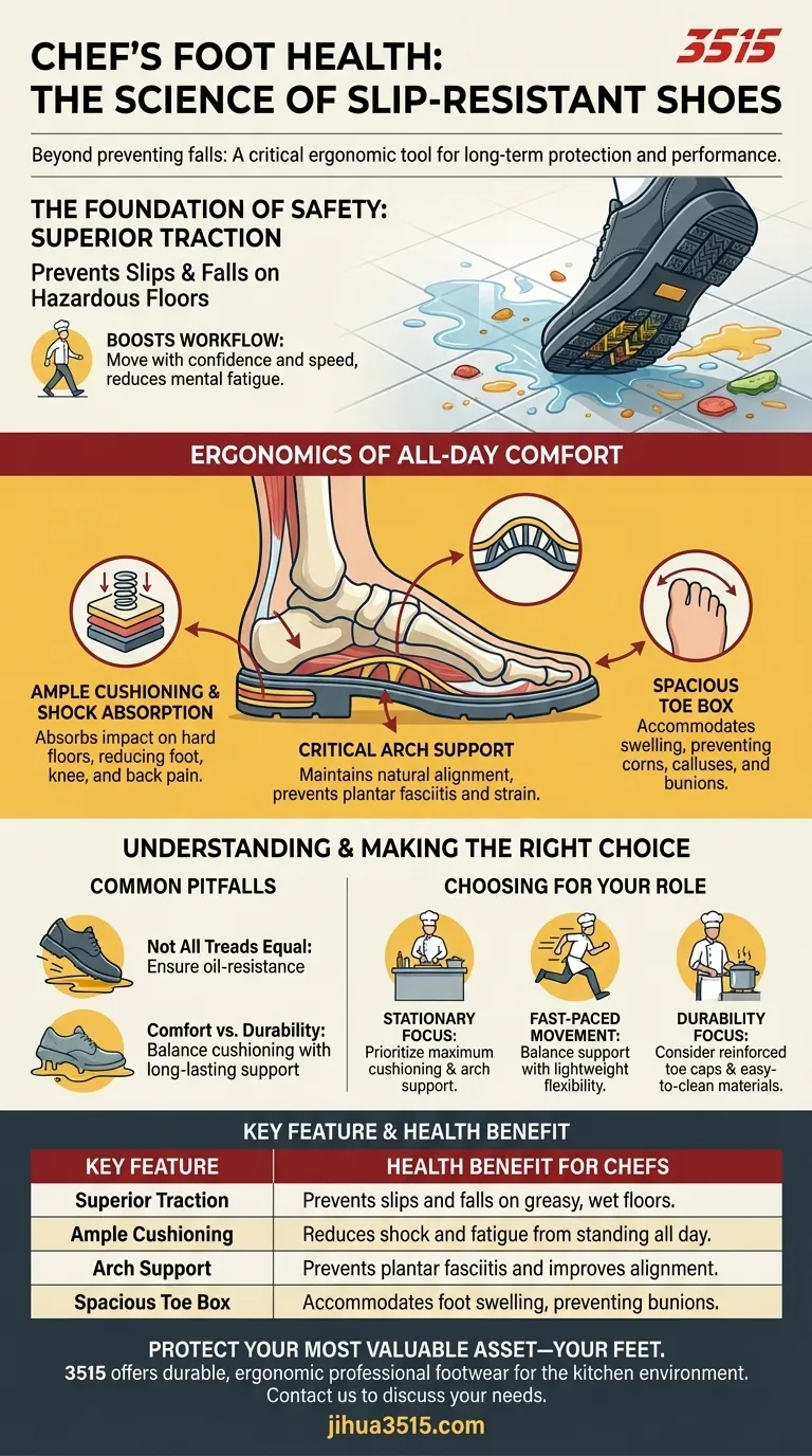 Comment les chaussures antidérapantes contribuent-elles à la santé des pieds des chefs ? Améliorent le confort et préviennent les blessures Guide Visuel