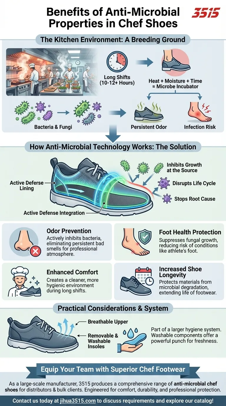 Quali sono i vantaggi delle proprietà antimicrobiche nelle scarpe da chef? Migliora l'igiene e il comfort per gli chef Guida Visiva