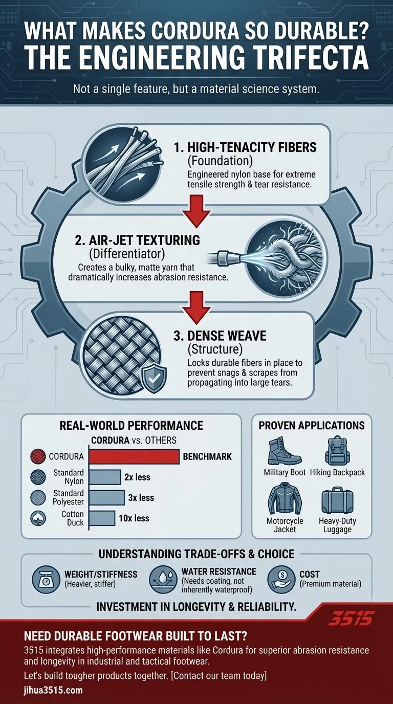 ما الذي يجعل قماش كوردورا متينًا للغاية؟ علم المتانة الفائقة للأقمشة في 3 خطوات دليل مرئي