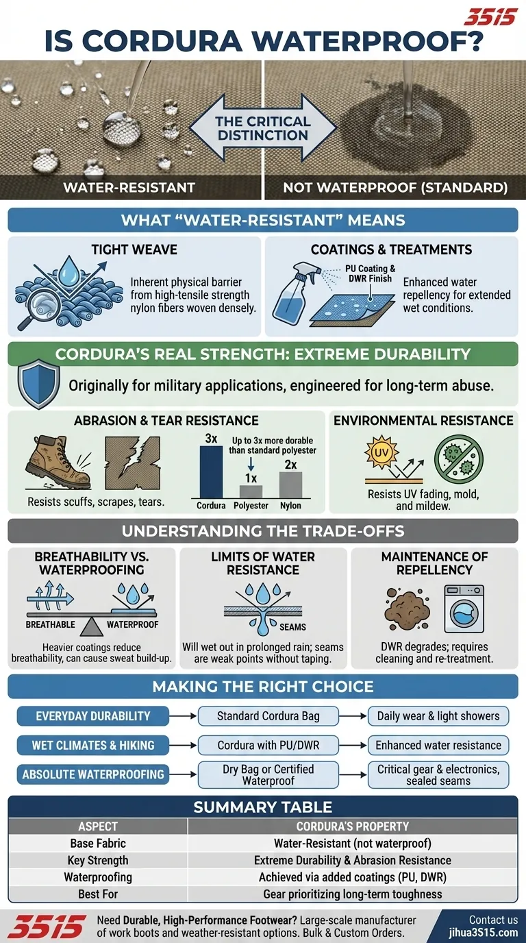 Il Cordura è impermeabile? Comprendere la durabilità rispetto alla protezione dall'acqua Guida Visiva