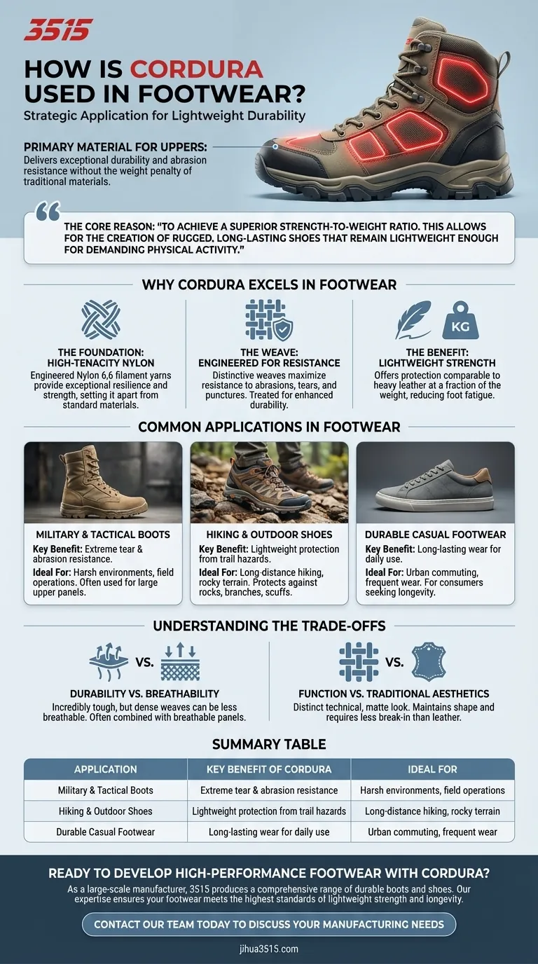 Comment le Cordura est-il utilisé dans les chaussures ? Obtenez légèreté et durabilité maximale Guide Visuel