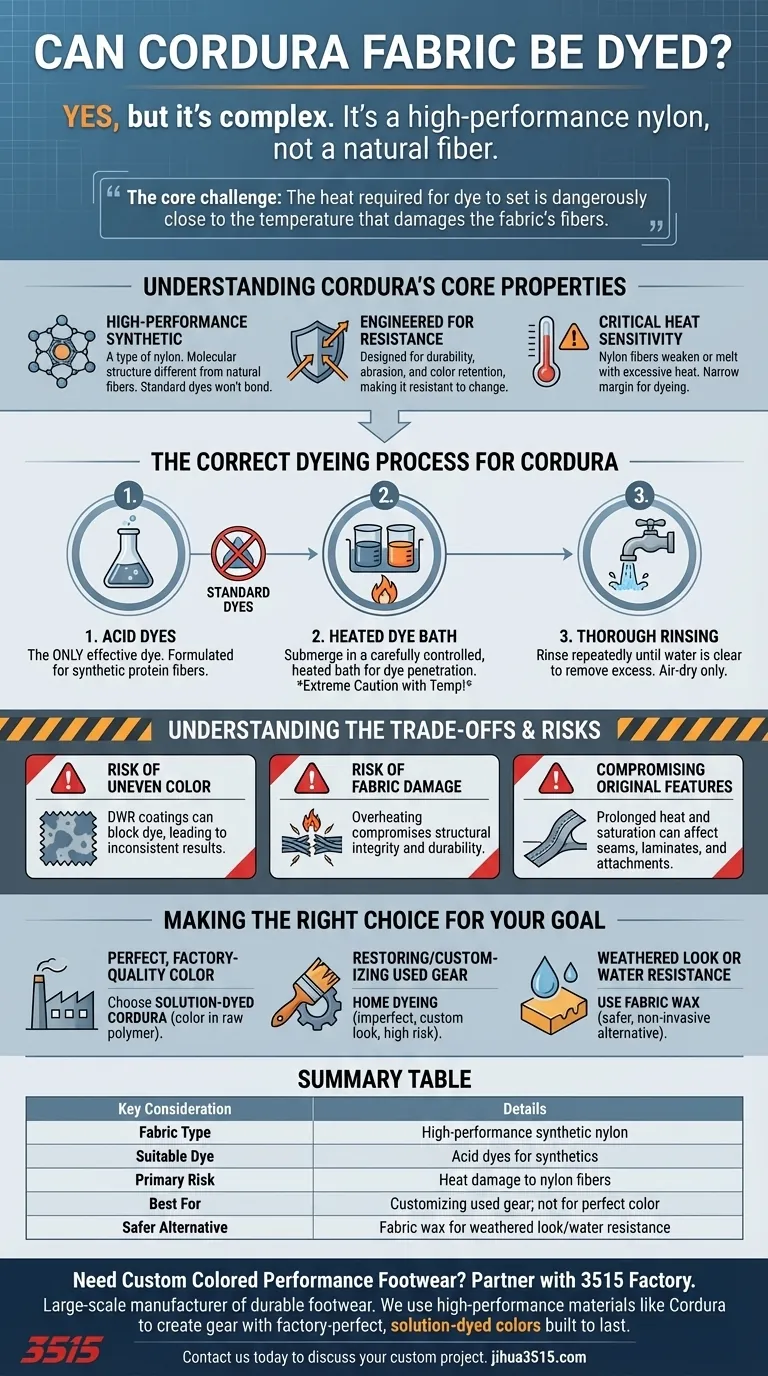 هل يمكن صبغ قماش الكوردورا؟ دليل الصباغة المتخصصة للمعدات عالية الأداء دليل مرئي
