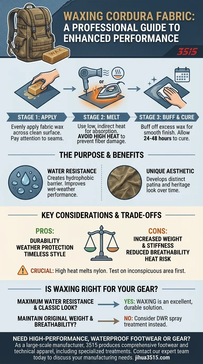 ¿Cuáles son los pasos para encerar tela Cordura? Una guía de 3 pasos para una impermeabilización superior Guía Visual