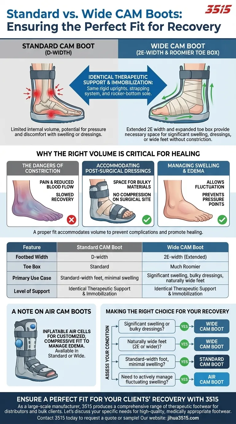 宽版CAM靴与标准版CAM靴有何不同？选择合适尺码以促进康复的指南 图解指南
