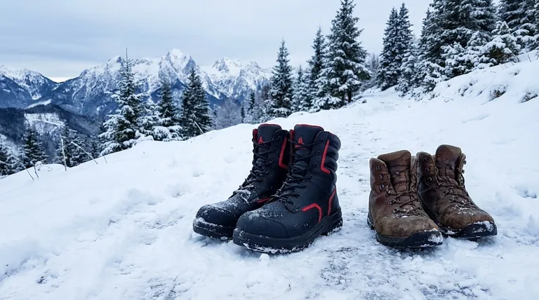 冬用ブーツと標準的なハイキングブーツの違いは何ですか?寒冷地での安全のためのガイド