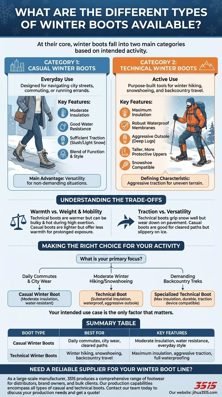 利用可能な冬用ブーツの種類は？冬のアクティビティに最適なブーツを選びましょう ビジュアルガイド