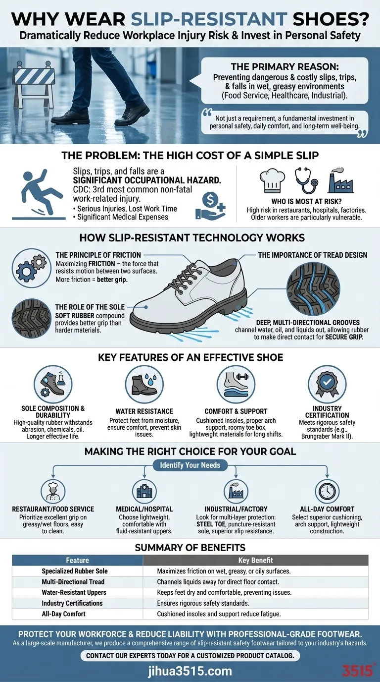 为什么应该穿防滑鞋？防止代价高昂的工作场所伤害 图解指南