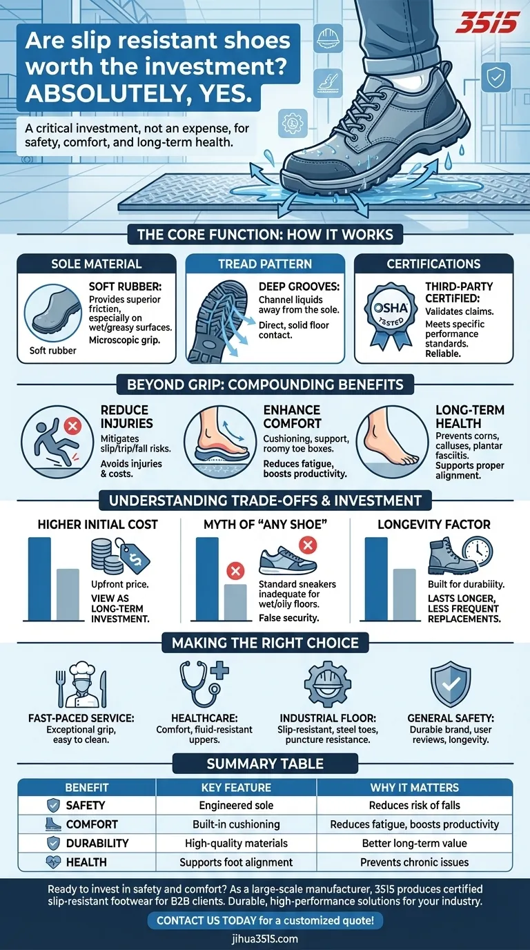 防滑鞋值得投资吗？保护您的安全和生产力 图解指南