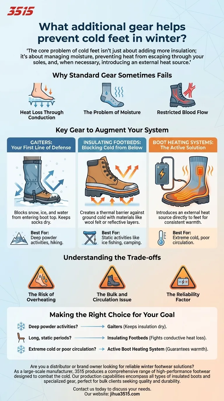 Quel équipement supplémentaire aide à prévenir les pieds froids en hiver ? Équipement clé pour une chaleur maximale Guide Visuel
