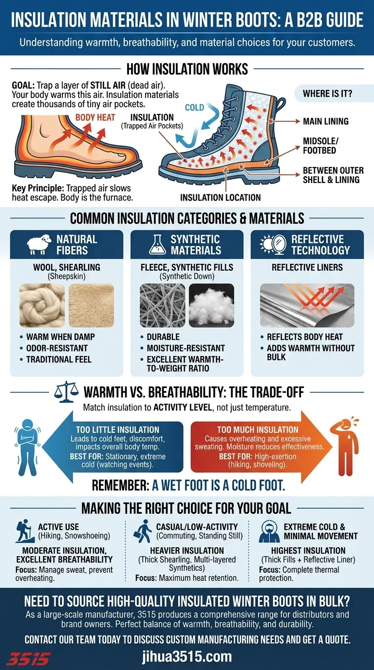 Welche Materialien werden üblicherweise für die Isolierung von Winterstiefeln verwendet? Ein Leitfaden für Wärme und Komfort Visuelle Anleitung