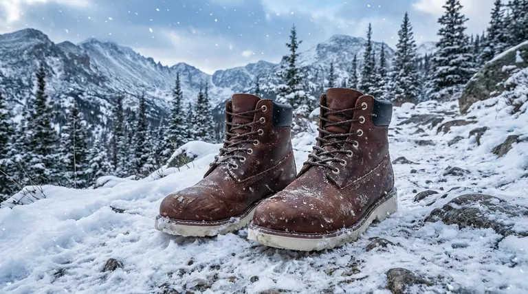 Quais materiais exteriores são melhores para botas de inverno? Couro Lidera para Proteção Máxima