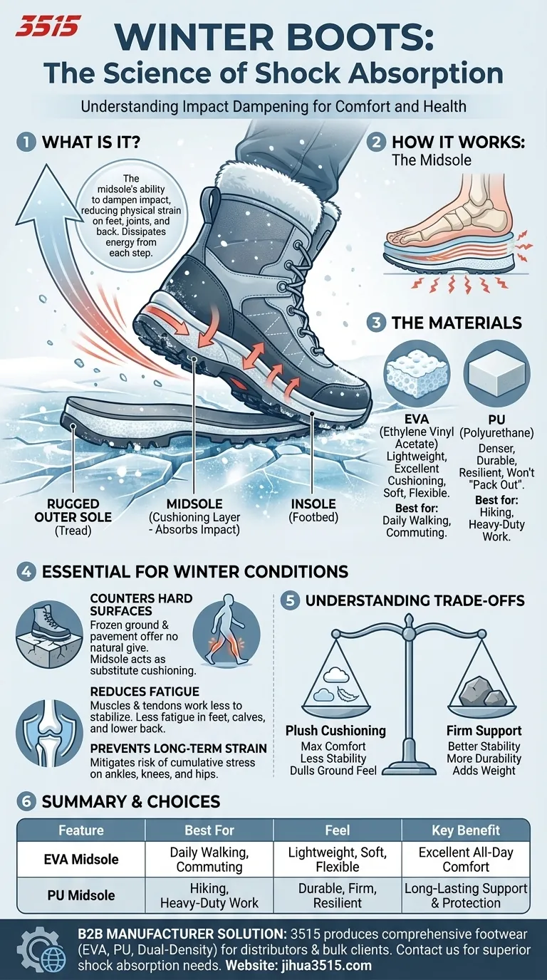 什么是雪地靴的减震功能，为什么它很重要？对舒适度和关节健康至关重要 图解指南