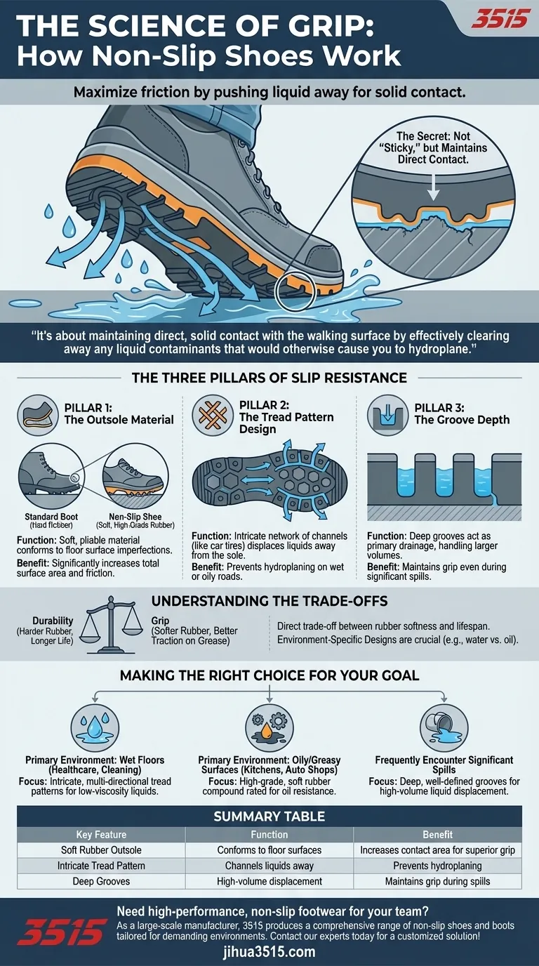 미끄럼 방지 신발은 어떻게 미끄러짐을 방지하나요? 접지력의 과학을 파헤치다 시각적 가이드