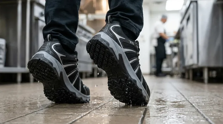 Como os sapatos antiderrapantes contribuem para o conforto e a tranquilidade? Aumentam a segurança e reduzem a fadiga