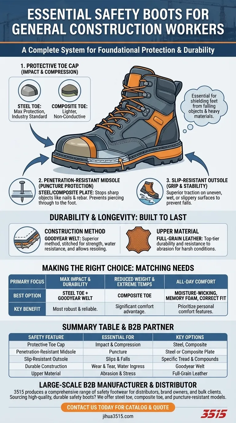 一般的な建設作業員は、どのような安全靴を着用すべきですか？最大限の保護を得るための適切なブーツの選び方 ビジュアルガイド