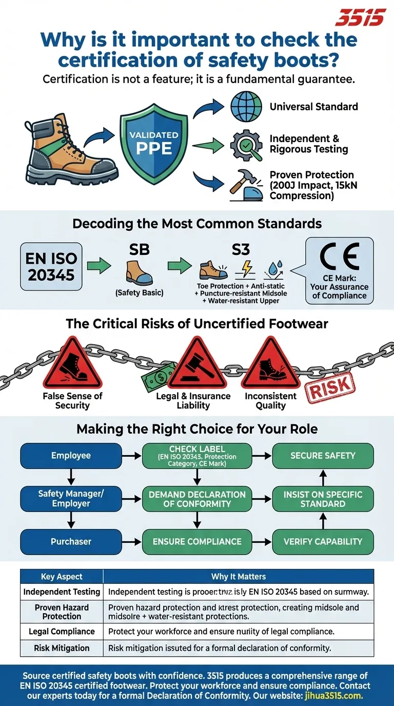 안전화 인증을 확인하는 것이 왜 중요할까요? 법규 준수 및 작업자 안전 보장 시각적 가이드