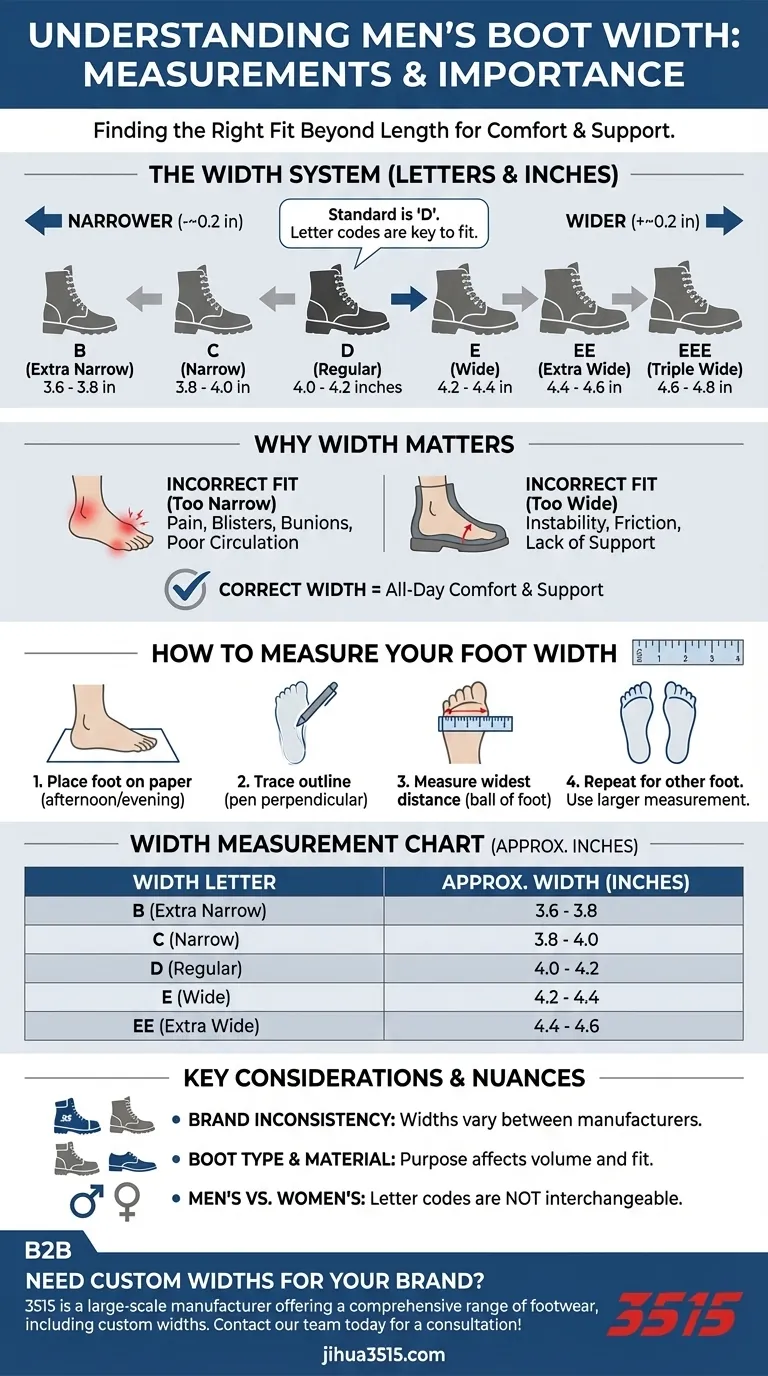 Quelles sont les mesures de largeur des bottes pour hommes en pouces ? Trouvez votre ajustement parfait pour un confort toute la journée Guide Visuel