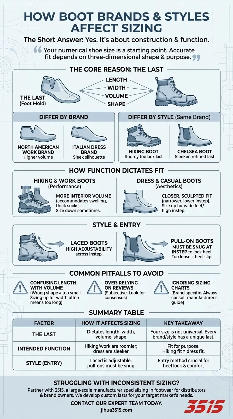 靴子品牌和款式如何影响尺码？找到完美合脚靴子的终极指南 图解指南