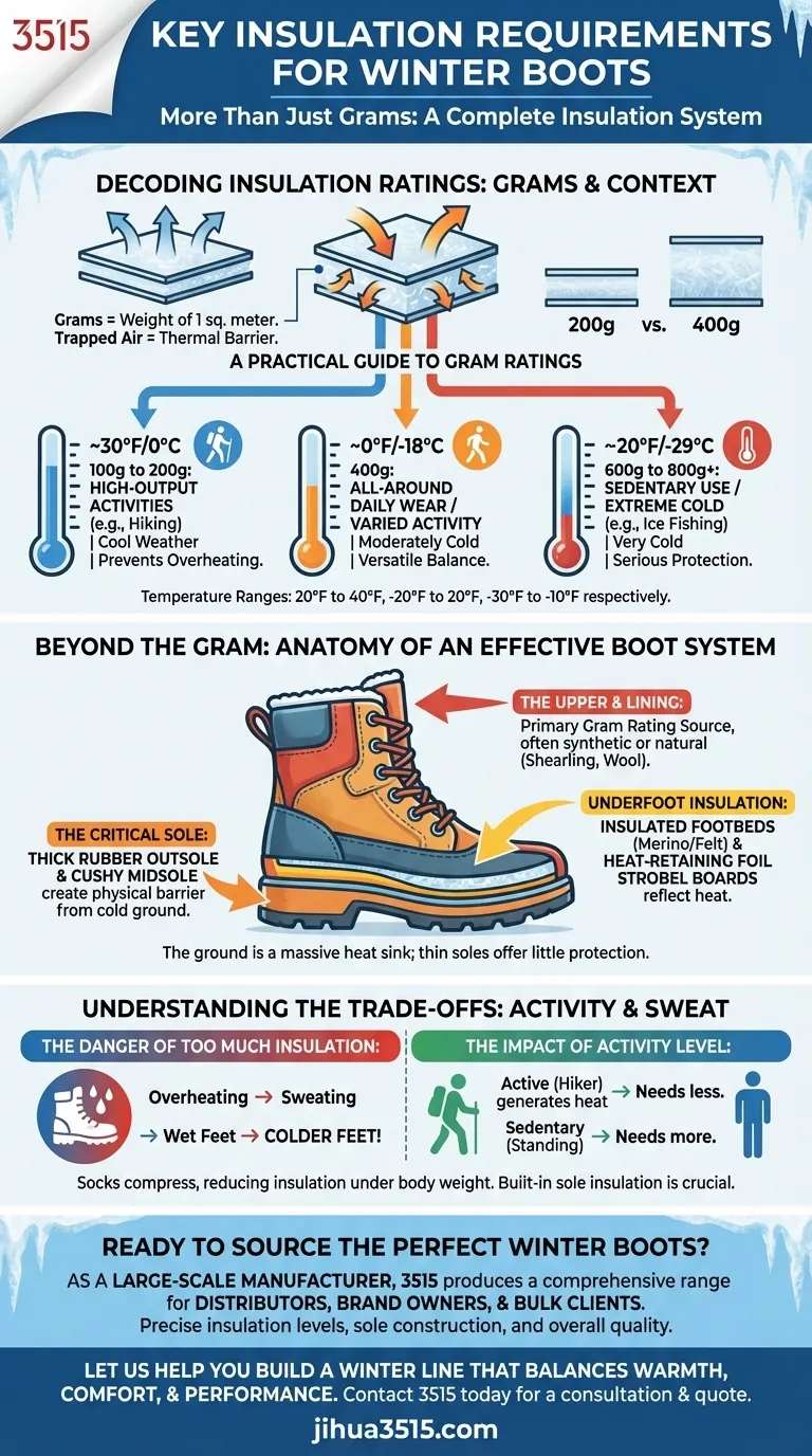 Was sind die wichtigsten Isolationsanforderungen für Winterstiefel? Ein Leitfaden zur Auswahl der richtigen Wärme Visuelle Anleitung